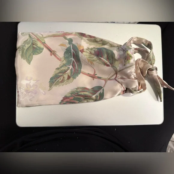 NWT AERIN X Colefax and Fowler ELOISE Silk Sleep Mask And Silk Drawstring Bag - Picture 11 of 13